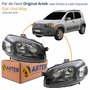 Par de Farol Fiat Uno Way 2010 Até 2014 Original Arteb Máscara Negra