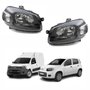 Par de Farol Fiat Uno Way Vivace 2010 Até 2014 Fiorino 2014 Até 2019 Máscara Negra Foco Simples