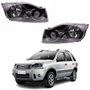 Par de Farol Ford Ecosport 2008 Até 2012 Máscara Negra