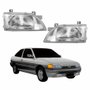 Par de Farol Ford Escort 1993 Até 1996 Máscara Cromada