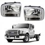 Par de Farol Ford F350 2007 Até 2011 Máscara Cromada