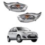 Par de Farol Ford Fiesta 2011 2012 2013 2014 Máscara Cromada