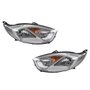 Par de Farol Ford Fiesta 2011 2012 2013 2014 Máscara Cromada