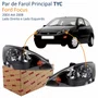 Par de Farol Ford Focus 2003 Até 2008 TYC Máscara Negra