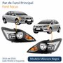 Par de Farol Ford Focus 2009 Até 2013 Máscara Negra