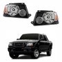 Par de Farol Ford Ranger 2005 Até 2009 Máscara Negra