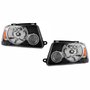 Par de Farol Ford Ranger 2005 Até 2009 Máscara Negra