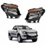 Par de Farol Ford Ranger 2013 Até 2016 Máscara Negra