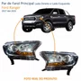 Par de Farol Ford Ranger 2017 Até 2023 Máscara Negra Com Projetor
