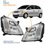 Par Farol Principal Gm Meriva 2003 Até 2012 Foco Duplo Máscara Cromada