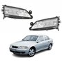Par de Farol Gm Vectra 1997 Até 1999 Máscara Cromada