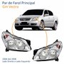 Par de Farol Gm Vectra 2006 Até 2008 Máscara Cromada