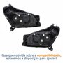 Par de Farol Gm Vectra 2006 Até 2008 Máscara Cromada