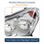 Par de Farol Gm Vectra 2006 Até 2008 Máscara Cromada