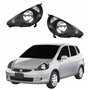 Par Farol Honda Fit 2003 Até 2008 Máscara Negra