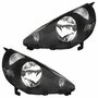 Par Farol Honda Fit 2003 Até 2008 Máscara Negra
