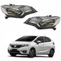 Par de Farol Honda Fit 2015 Até 2021 Cromado