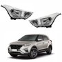 Par de Farol Hyundai Creta 2017 Até 2020 Máscara Cromada