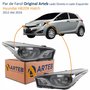 Par de Farol Hyundai Hatch HB20X 2012 Até 2016 Original Arteb Máscara Negra Com Friso Cromado
