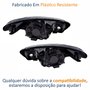 Par de Farol Hyundai Hatch HB20X 2012 Até 2016 Original Arteb Máscara Negra Com Friso Cromado