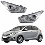 Par de Farol Hyundai Hb20 2012 Até 2019 Original Arteb Máscara Cromada