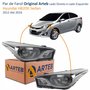 Par de Farol Hyundai HB20X Sedan 2012 Até 2016 Original Arteb Máscara Negra Com Friso Cromado