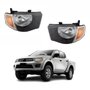 Par de Farol Mitsubishi Triton L-200 2008 Até 2017 Pisca Âmbar