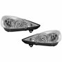Par de Farol Peugeot 207 2007 até 2015 Máscara Cromada