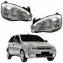 Par de Farol Principal Gm Corsa Hatch 2003 Até 2012 Original Arteb Pisca Raiado Máscara Cromada
