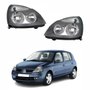 Par de Farol Renault Clio 2003 Até 2012 Máscara Cinza