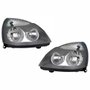 Par de Farol Renault Clio 2003 Até 2012 Máscara Cinza