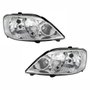 Par de Farol Renault Logan 2011 Até 2014 Máscara Cromada