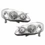 Par de Farol Toyota Corolla Fielder 2003 Até 2008 Máscara Cromada