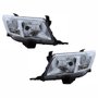 Par de Farol Toyota Hilux Srv 2012 Até 2015 Máscara Cromada