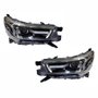 Par de Farol Toyota Hilux Srv 2021 Até 2023 Com Led Com Aro Cromado