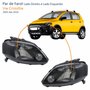 Par de Farol Vw Crossfox 2005 Até 2010 Máscara Negra