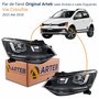 Par de Farol Vw Crossfox 2015 Até 2019 Original Arteb Friso Preto