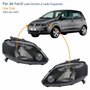 Par de Farol Vw Fox 2003 Até 2009 Máscara Negra