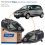 Par de Farol Vw Fox 2003 Até 2009 ORGUS Máscara Negra
