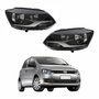 Par de Farol Vw Fox 2011 Até 2014 Máscara Negra