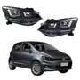 Par de Farol Vw Fox 2015 Até 2019 Original Arteb Friso Preto