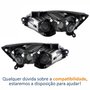 Par de Farol Vw Fox 2015 Até 2019 Original Arteb Friso Preto