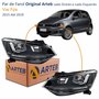 Par de Farol Vw Fox 2015 Até 2019 Original Arteb Friso Preto
