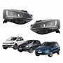 Par de Farol Vw Fox Spacefox Crossfox 2015 Até 2019 Friso Cromado
