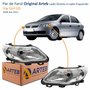 Par de Farol Vw Gol G5 2008 Até 2012 Original Arteb Máscara Cromada