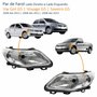 Par de Farol Vw Gol Voyage G5 2008 Até 2012 Saveiro G5 2008 Até 2013 Máscara Cromada