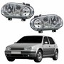 Par de Farol Vw Golf 1999 até 2006 Original Arteb Máscara Cromada