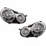 Par de Farol Vw Polo 2003 Até 2006 Foco Duplo Máscara Cromada
