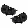 Par de Farol Vw Polo 2003 Até 2006 Foco Duplo Máscara Cromada