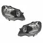 Par de Farol Vw Polo 2008 Até 2014 Máscara Negra